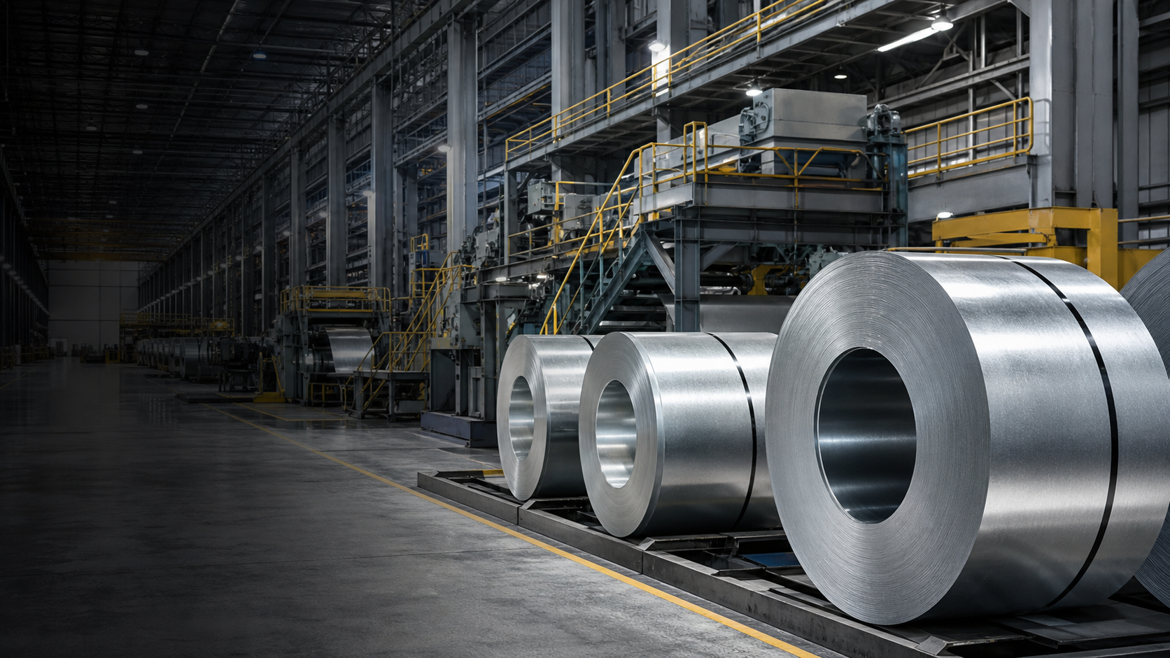 Fasilitas manufaktur dan gulungan baja lapis